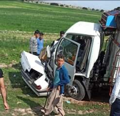 تصادف کامیون با سواری پژو جاده شوشتر به دزفول حدفاصل صالح شهر خبرگزاری خورنا